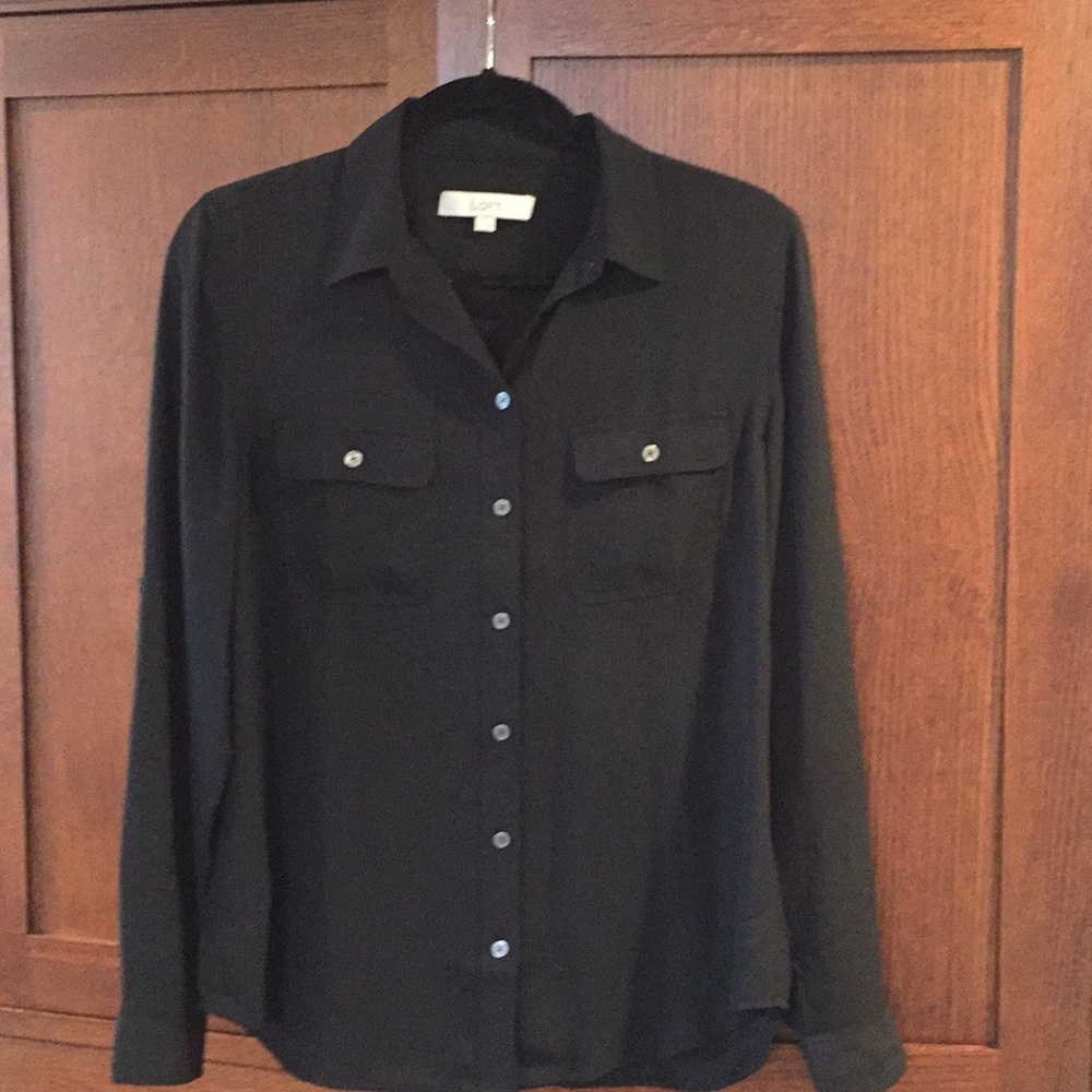 Loft black blouse